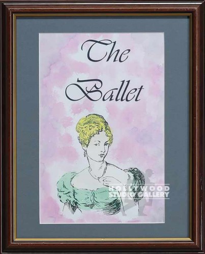 16X13 WOOD FRM/ THE BALLET/ PINK