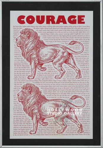 20X14 MTL FRM/MOTIV.PST/COURAGE