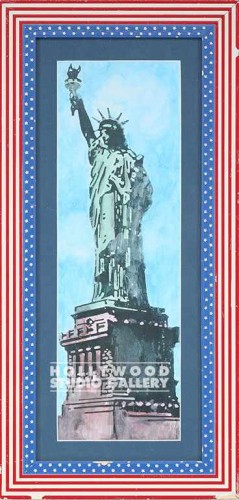 20X10 STATUE OF LIBERTY R/W/B FRAME