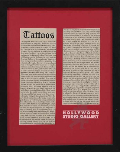 15X12 BLK FRM/TATTOOS/ RED MAT/