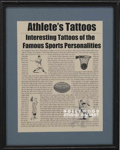 15X12 BLK FRM/ ATHLETE`S TATTOOS