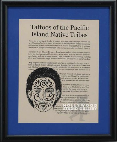 15X12BLK FRM/TATTOOS OF THE PACIFIC
