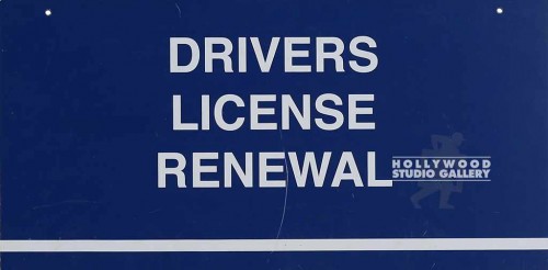 12X24BLUE SIGN/DRIVER LICENSE RENWL
