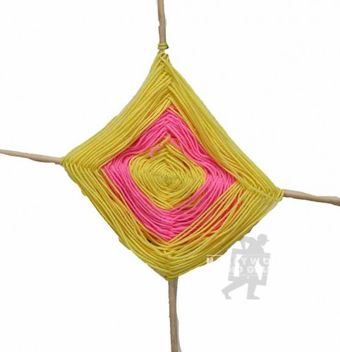 18x18 God`s Eye/Yellow and Pink