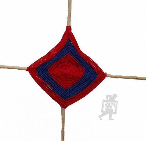 18x18 God`s Eye/Red and Blue