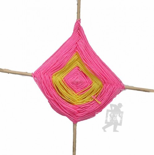 18x18 God`s Eye/Yellow and Pink