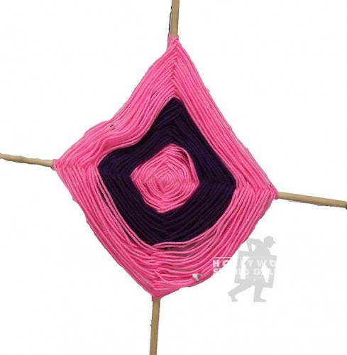 18x18 God`s Eye/Pink and Purple