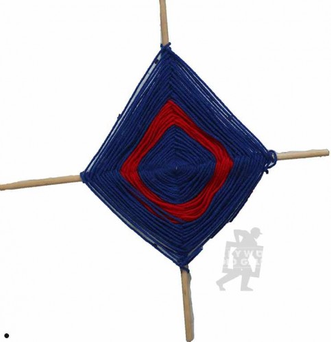 18x18 God`s Eye/Blue and Red