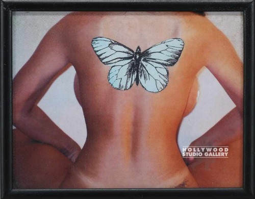 9X12 BLK FRM/ TATTOO BUTTERFLY
