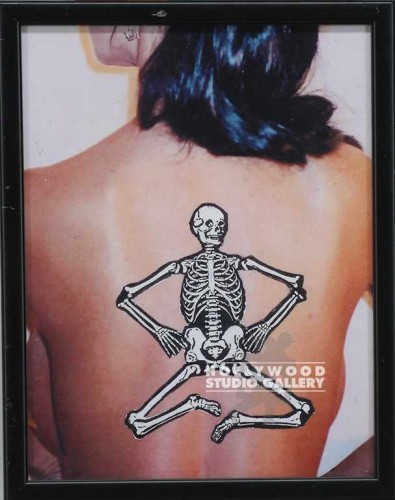 12X9 BLK FRM/ TATTOO SKELETON