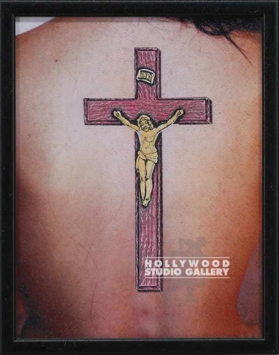 12X9 BLK FRM/ TATTOO RED CROSS