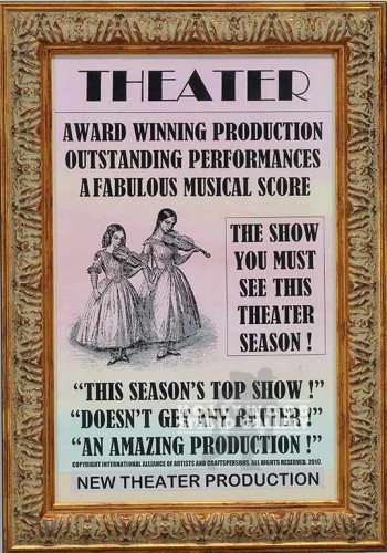 20X14 FRM/ TWO WOMEN THEATER