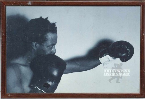 11X16 BRWN WD FRM/BOXER PHOTO/B/W