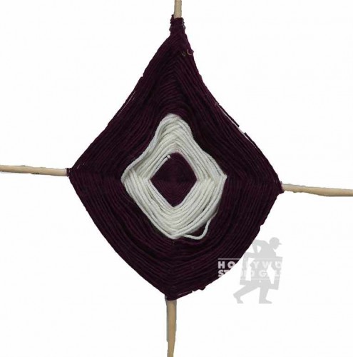 18x18 God`s Eye/Purple and White