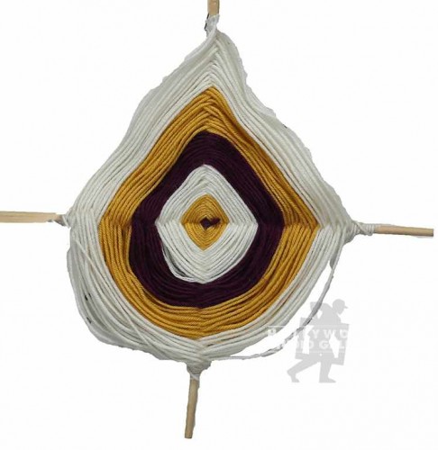 18x18 God`s Eye/White,Gold,Purple