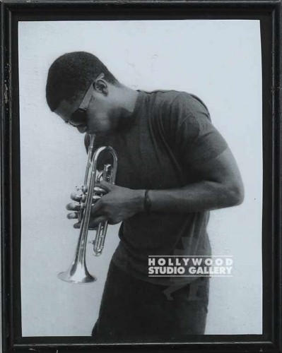 15X12 BLK FRM/ B/W TRUMPET PLAYER