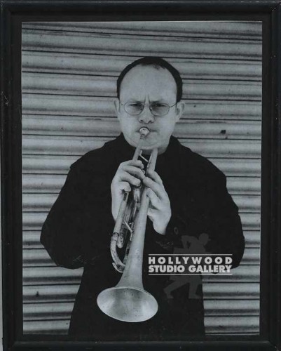 15X12 BLK FRM/ B/W TRUMPET PLAYER