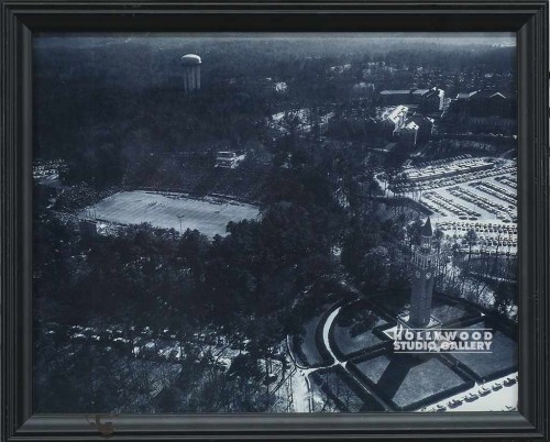 11X14 B/W TOWER/STADIUM/AERIAL/BLK