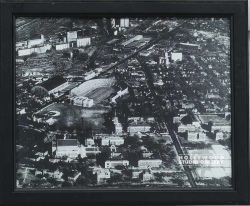 9X11 B/W CITY AERIAL/STADIUM/ BLK