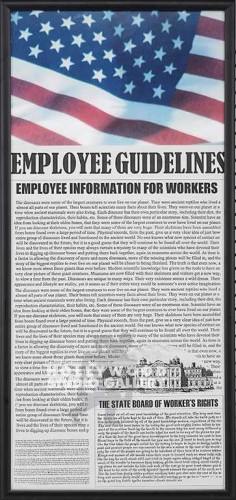 36X17BLK FRM/FLAG EMPLOYEE GUIDLINE