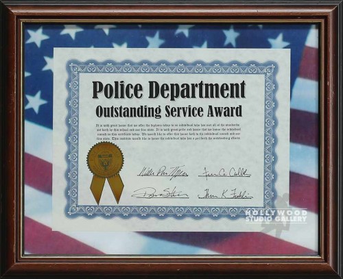13X16FLG MAT/POLICE DEPT.AWARD/BRWN