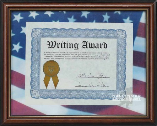 13X16FLG MAT/ WRITING AWRD/ BRWN