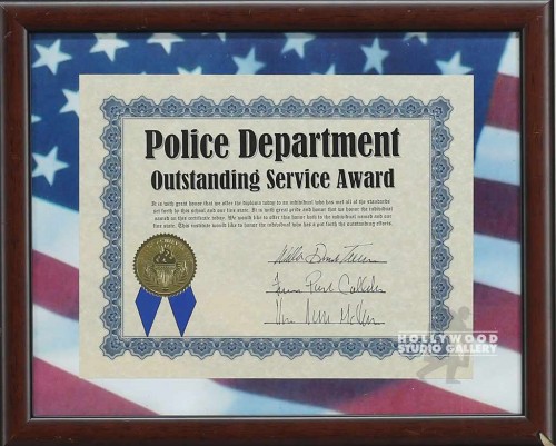 13X16FLG MAT/POLCE DEPT./AWRD/BRWN