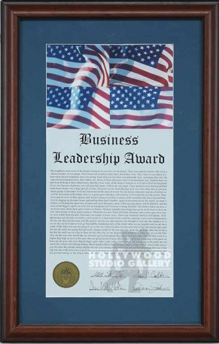 22X14 FLAGS/MAT/LEADERSHIP AWRD/BWN