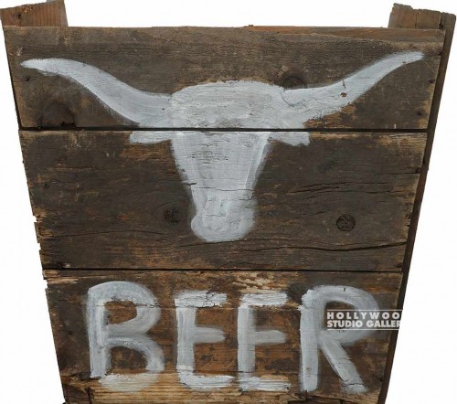 20x24 Rustic Wood/ Beer Steer