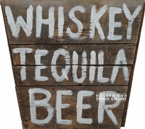 22x24 Rustic Wood/Whiskey/Tequila