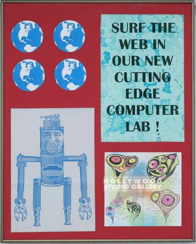 30X24/SURF THE WEB/EARTH/ROBOT/MTL