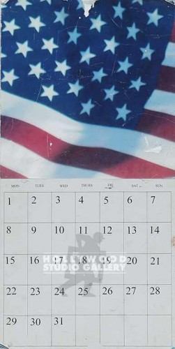 21X10 J.J CALENDAR/ AMERICAN FLAG