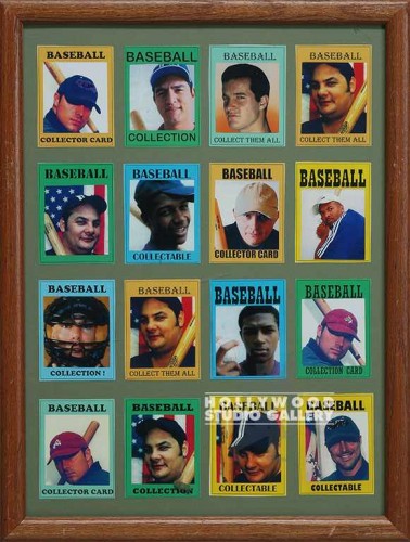 21X16BRN FRM/(16)MULTI BASEBLL CARD
