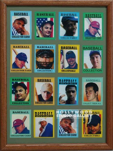 21X16BRN FRM/(16)MULTI BASEBLL CARD