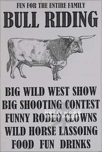 26X17 UNFMD PSTR/ BULL RIDING/ J.J.