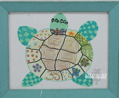 14X17 BLUE FRAME/ SUNNY TURTLE