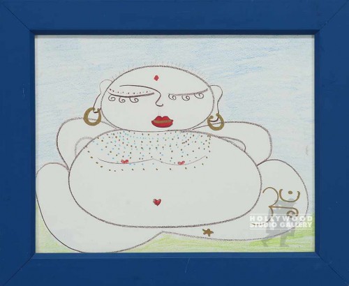 14X17 BLUE FRAME/SUNNY BUDDHA