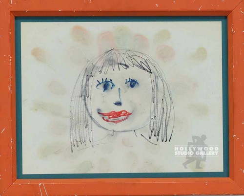 10X12 ORANGE FRAME/ GIRL FACE