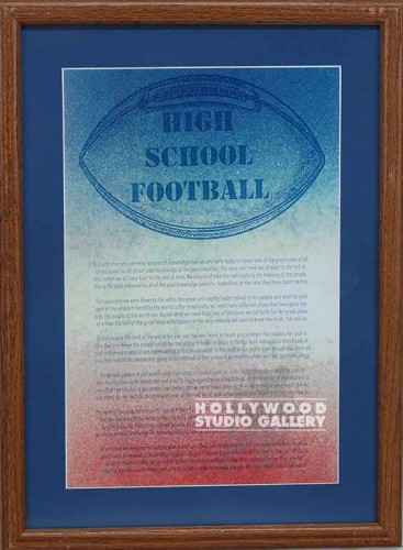 22X16BRWN FM/HIGH SCHOOL FTBALL/MAT