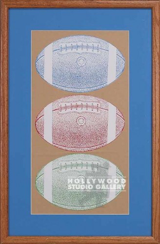 29X18 BRWN FRM/ 3 FOOTBALLS