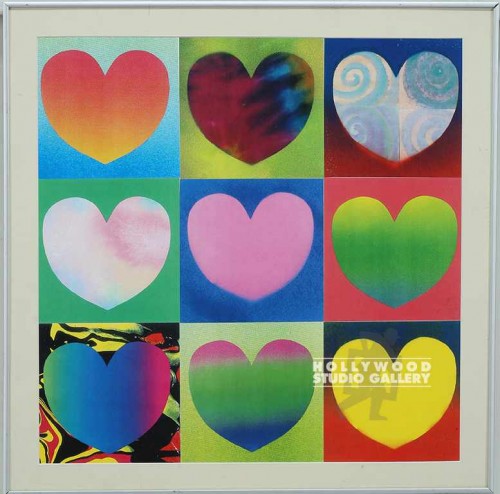 24X24 SLVR MTL FRM/ (9) HEARTS