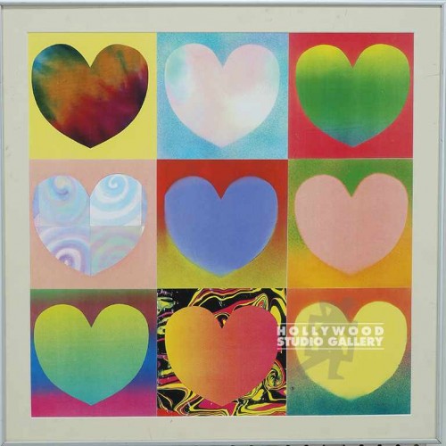 24X24 SLVR MTL FRM/ (9) HEARTS