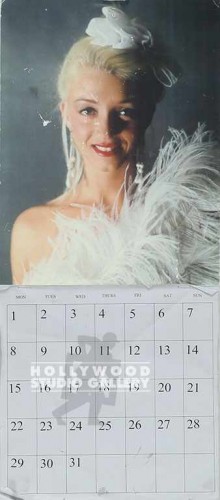 19X9J.J.CALENDAR/WMEN/FEATHER DRESS