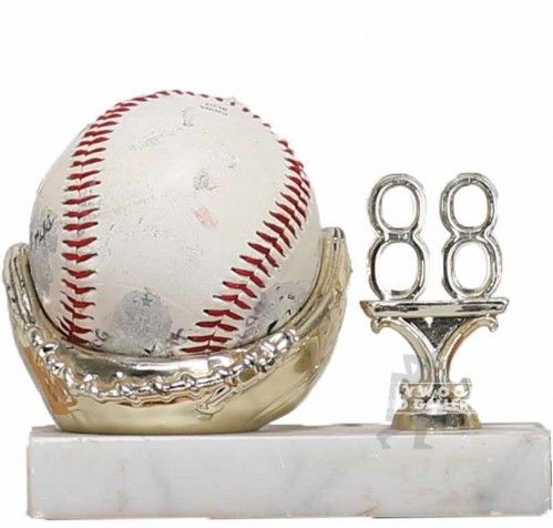 5x5x2 BASEBALL GLOVE TROPHY W/ BALL