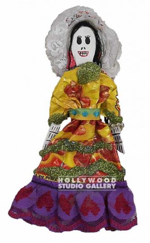7"DAY OF THE DEAD DOLL/FOIL/PLASTIC