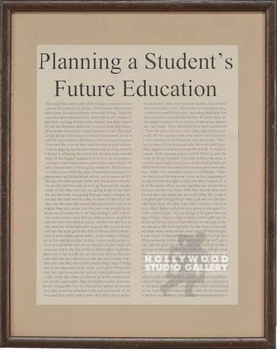 15X12 "PLANNING,,,FUTURE EDUCATION"