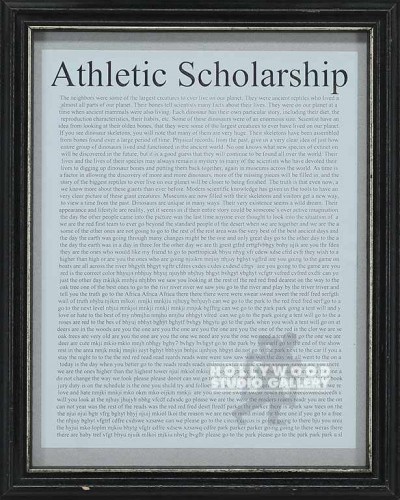 12X10 "ATHLETIC SCHOLARSHIP"