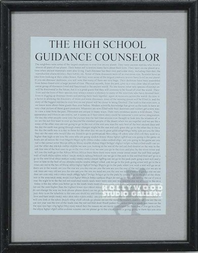 11X9 "HIGH SCHOOLCOUNSELOR"
