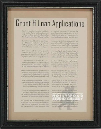 12X10 "GRANT & LOAN APPLICATIONS"