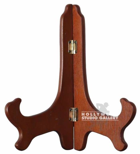 9 WOODEN BROWN PLATE STAND